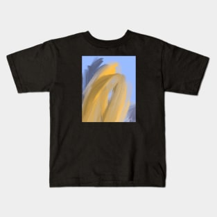 Abstract Golden Blue Painting Kids T-Shirt